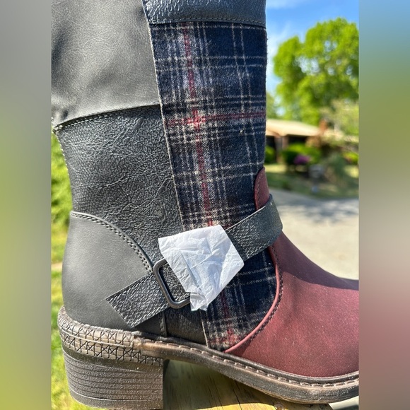 NWT Muk Luks Arya Patchwork Women's Multi-Color Boots - Picture 4 of 10